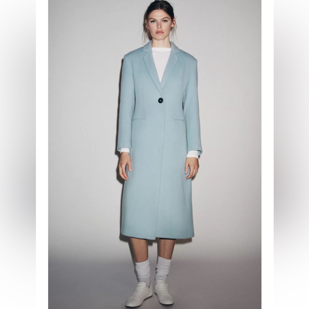 ZARA FITTED WOOL BLEND COAT ZW COLLECTION